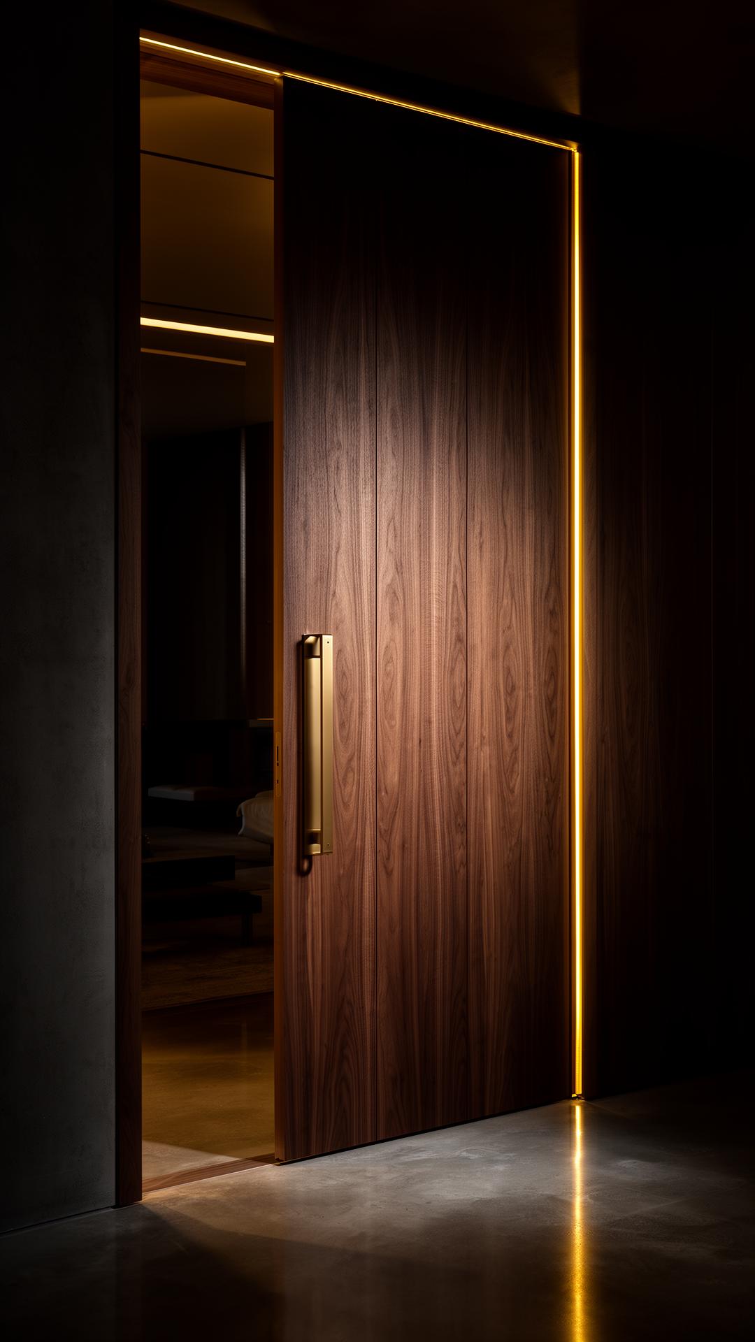 Solid walnut door